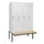 locker met bank,HxBxD 1950x1200x815mm,4vak,vak B 300mm,draaigrendel