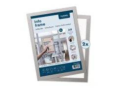 Infokader Europel zelfklevend A4 zilver
