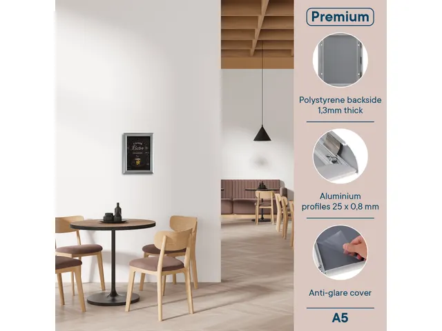 Porte-affiche clipsable Europel A5 25mm