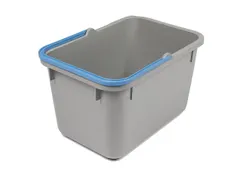 Emmer Grijs 17 liter met blauwe hendel