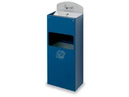 Combi-Asbak 500X200X125Mm Achterwand Verzinkt Plaatstaal Blauw