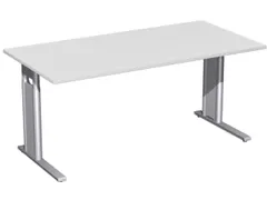 In hoogte verstelbaar bureau,HxBxD 680-820x1600x800mm,blad lichtgrijs