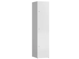 Lockerkast 1800x415x500mm 1x3 vakken cilinderslot, sokkel, RAL9003
