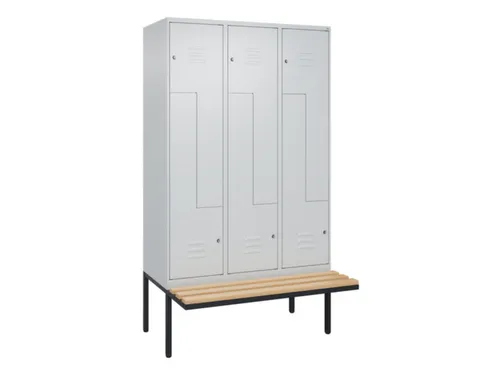 Z-garderobekast,HxBxD 2120x1200x815mm,6vak,vak B 400mm,cil.-slot