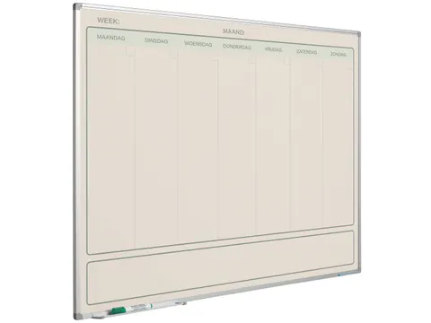 Weekplanner Elegance Nederlands softline profiel 8mm 90x120cm aluframe