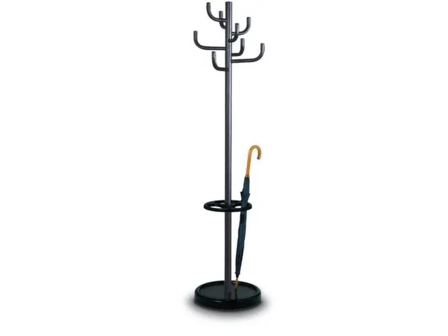 Kapstok Hxd 1700X450Mm 8Jashaken Paraplubak Druppelvanger Zwart