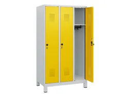 schoollocker,HxBxD 1630x900x500mm,3vak,vak B 300mm,draaigrendel,voeten