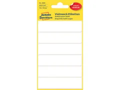 Etiket Avery Zweckform 3080 76x19mm wit 36 stuks