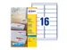 Adresetiket Avery J8162-40 99.1x33.9mm Inkjet wit 640 stuks
