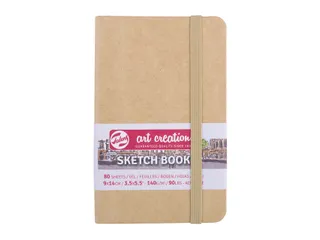 Schetsboek Talens Art Creation 80 witte vellen 140gr 90x140mm kraft - 2
