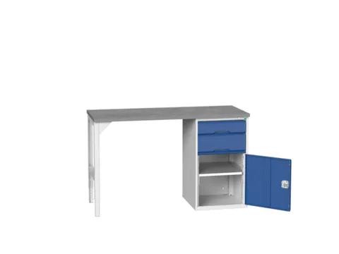 werkbank,HxBxD 930x1500x600mm,linoleumblad,2voeten/1container