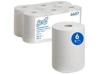 Handdoekrol KC Scott Slimroll 1-laags 165m wit 6657
