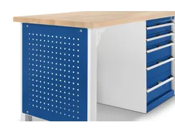 zijpaneel,v. werkbank,HxB 692x610mm,geperfor.,RAL5010