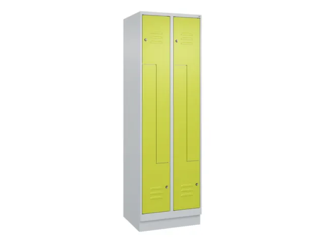 Z-garderobekast,HxBxD 1950x600x500mm,vak B 150/300mm,cil.-slot,sokkel