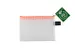 etui A6 PVC-vrij transparant met oranje ritssluiting