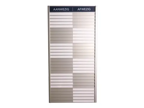 Menoor In-Uit bord 30 namen Aluminium Aanwezig/Afwezig Donkerblauw