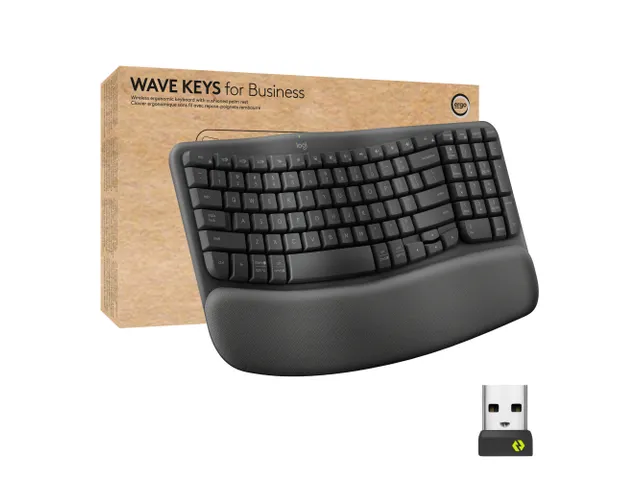 Clavier ergonomique sans fil Logitech Wave Keys QWERTY US graphite