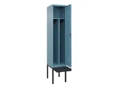 locker met bank,voor scheiding van kleding,HxBxD 2120x400x815mm,1vak