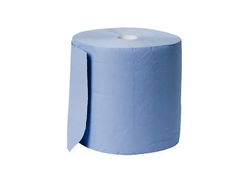 Papieren Poetsdoek Rol 3-Laags Blauw Recycled 360m / 38cm Breed