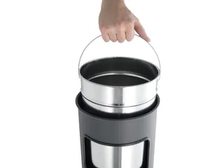 As-papierbak Durable 17 Liter 3332-23 Rond Zilver Metallic - 3