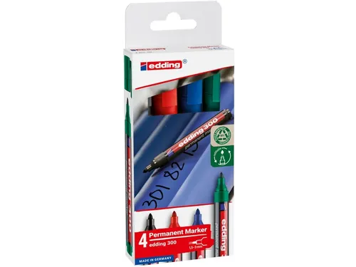 Viltstift edding 300 rond 1.5-3mm assorti 4 stuks