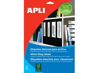 Apli Ordneretiketten 190x61 Ronde Hoeken - 1