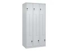 Z-garderobekast,HxBxD 1850x900x500mm,vak B 150/300mm,draaigrendel