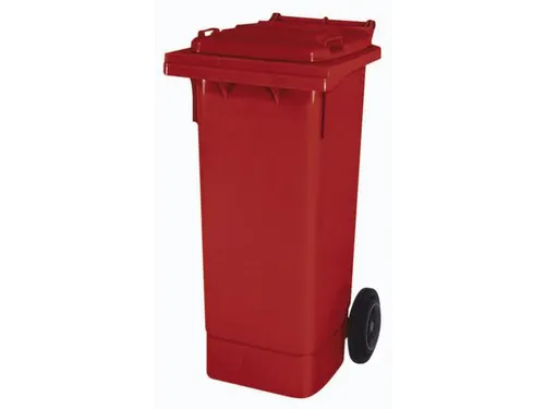 Vuilcontainer PE 80 liter HxBxD 930x448x530mm met wielen rood
