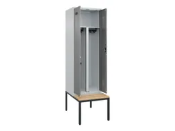 PBM-locker met bank,HxBxD 2120x600x815mm,2vak,vak B 300mm