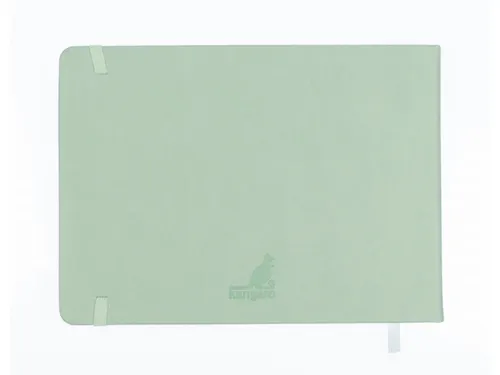 Schetsboek Kangaro A5 landscape mint PU HC 80 blad 140gr roomwit met e