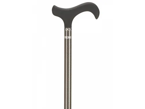 Wandelstok Able2 carbon soft derby handvat zwart