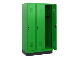 schoollocker,HxBxD 1630x900x500mm,3vak,vak B 300mm,draaigrendel,sokkel - 1