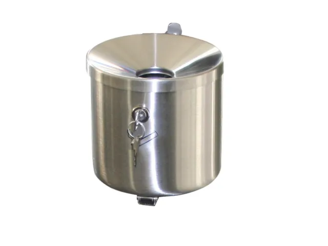 Veiligheidswandasbak Rvs 2.4 liter 145x150mm Kantelbaar Cilinderslot