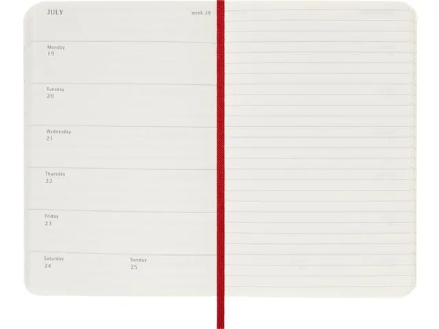 Agenda 2027 Moleskine 12M Planner Weekly 7dag/1pagina sc scarlet red