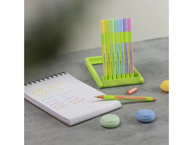 Fineliner Schneider Line-Up Pastel 0,4mm verstelbare pencil case 8 stu