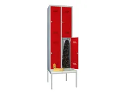banklocker,dubbeldeks,HxBxD 2150x600x800mm,RAL7035,front RAL3000