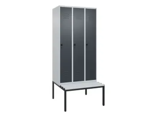 locker voor scheiding van kleding,HxBxD 2120x900x815mm,3vak - 1