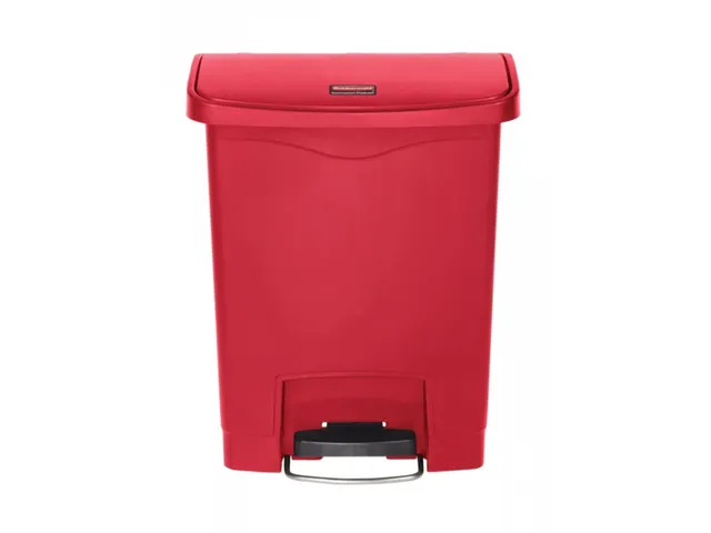 Slim Jim Step On conteneur Front Step synthétique 30 ltr rouge, Rubbe