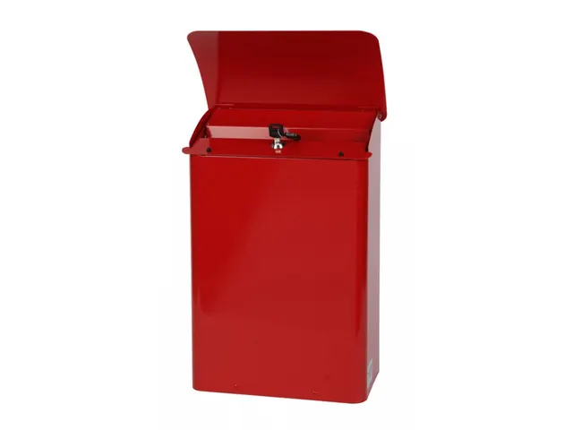 Wandbrievenbus 29cm Rood Staal