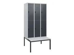 armoire vestiaire avec banc à deux niveaux HxlxP 1950x900x815mm