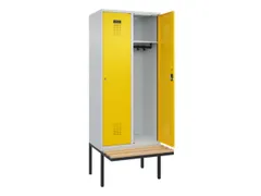 locker met bank,HxBxD 2120x800x815mm,2vak,vak B 400mm,cilinderslot