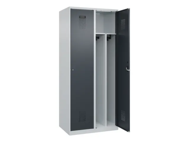 locker voor scheiding van kleding,HxBxD 1850x800x500mm,2vak