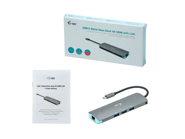 Usb-c Metal Nano Dockingstation 4k Hdmi Lan +