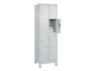 lockerkast,HxBxD 1950x600x500mm,2x4vakken,vak B 300mm,cil.-slot,voeten - 1