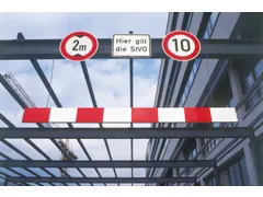 Hoogtebegrenzer L X H 3000X 150Mm 2Delen À 1500Mm Aluminium Rood/wit