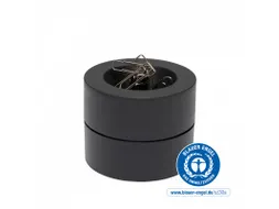 Papercliphouder MAULpro magnetisch recycled Ø73x60mm zwart