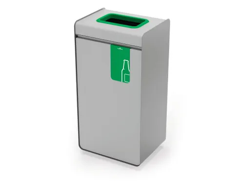 DURASORT Afvalbak sorteerunit 55L voor Glas Grijs Groen