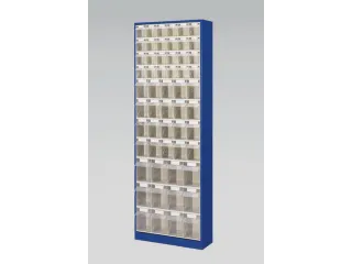 Transparante Magazijnbakken 56Bakken Abs-Kunststof Corpus Ral5010 - 2