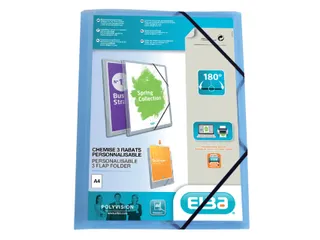 Elastomap Oxford Polyvision A4 incl. insteektas blauw Polypropyleen - 2