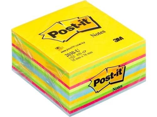 Memoblok 3M Post-it 2030 76x76mm kubus ultra assorti